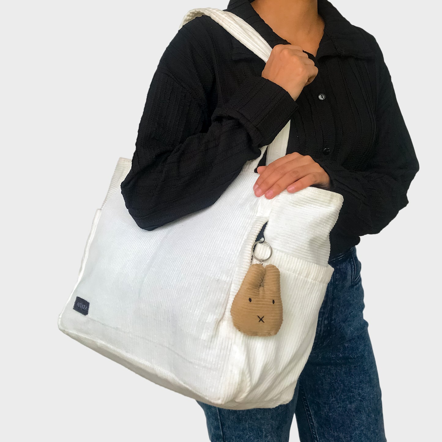 Holaara Lily Organized Tote Bag - White