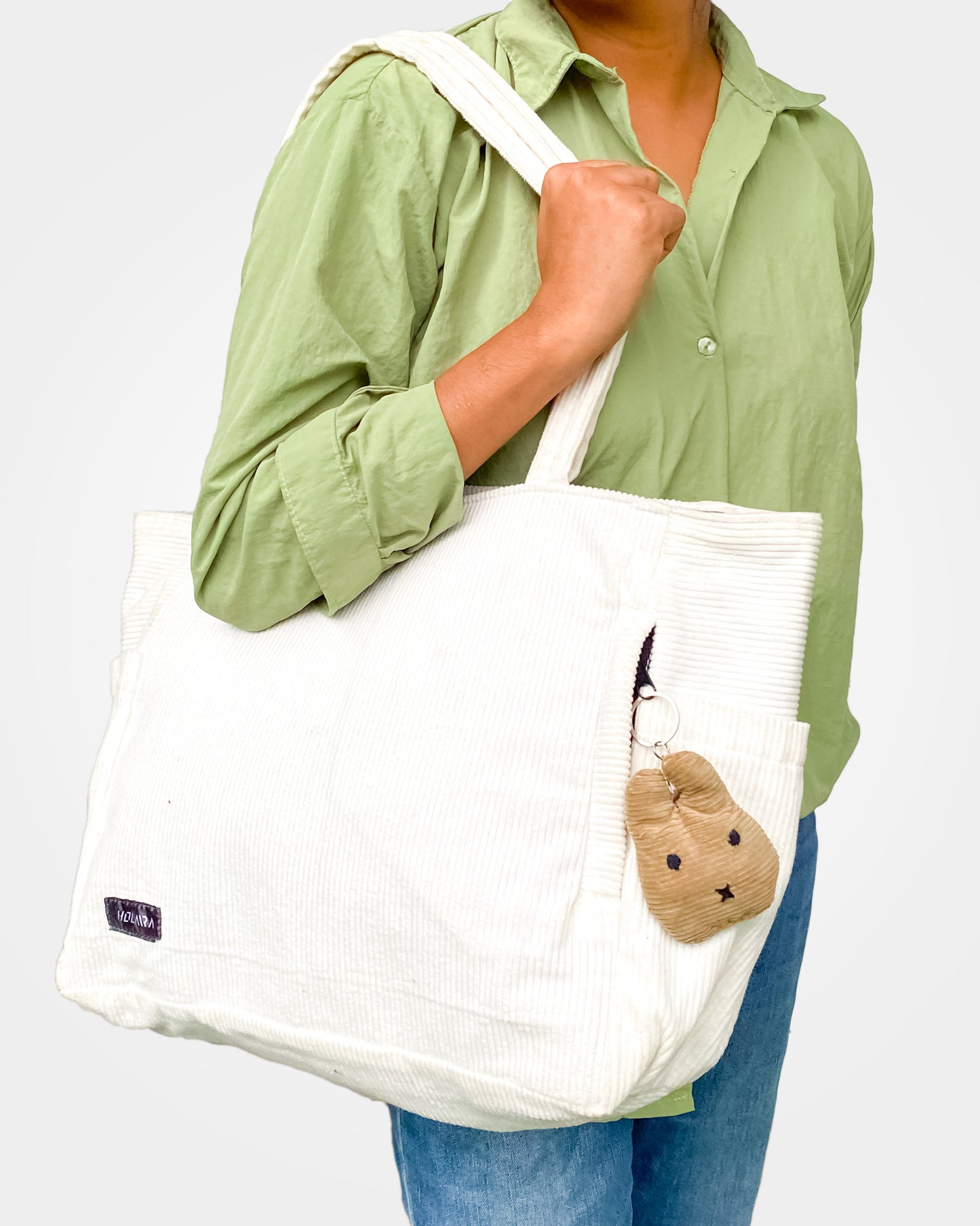 Holaara Lily Organized Tote Bag - White