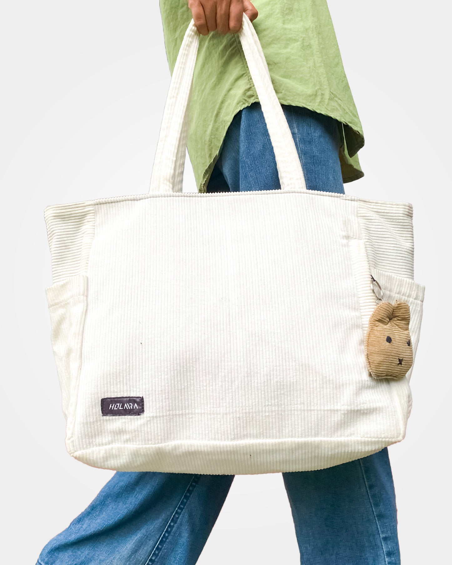 Holaara Lily Organized Tote Bag - White