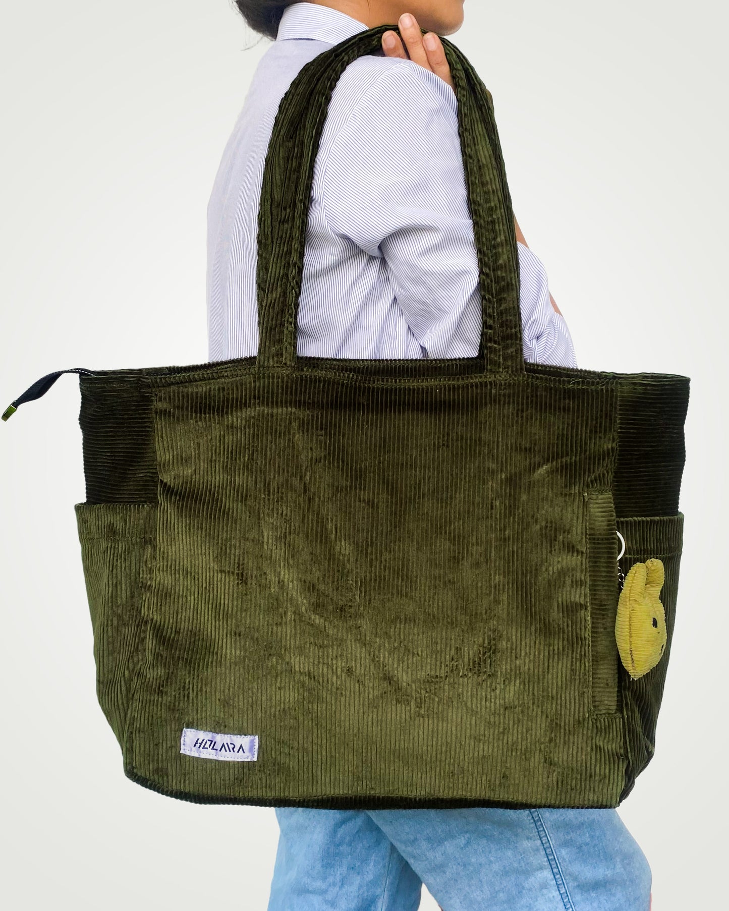 Holaara Lily Organized Tote Bag - Army Green