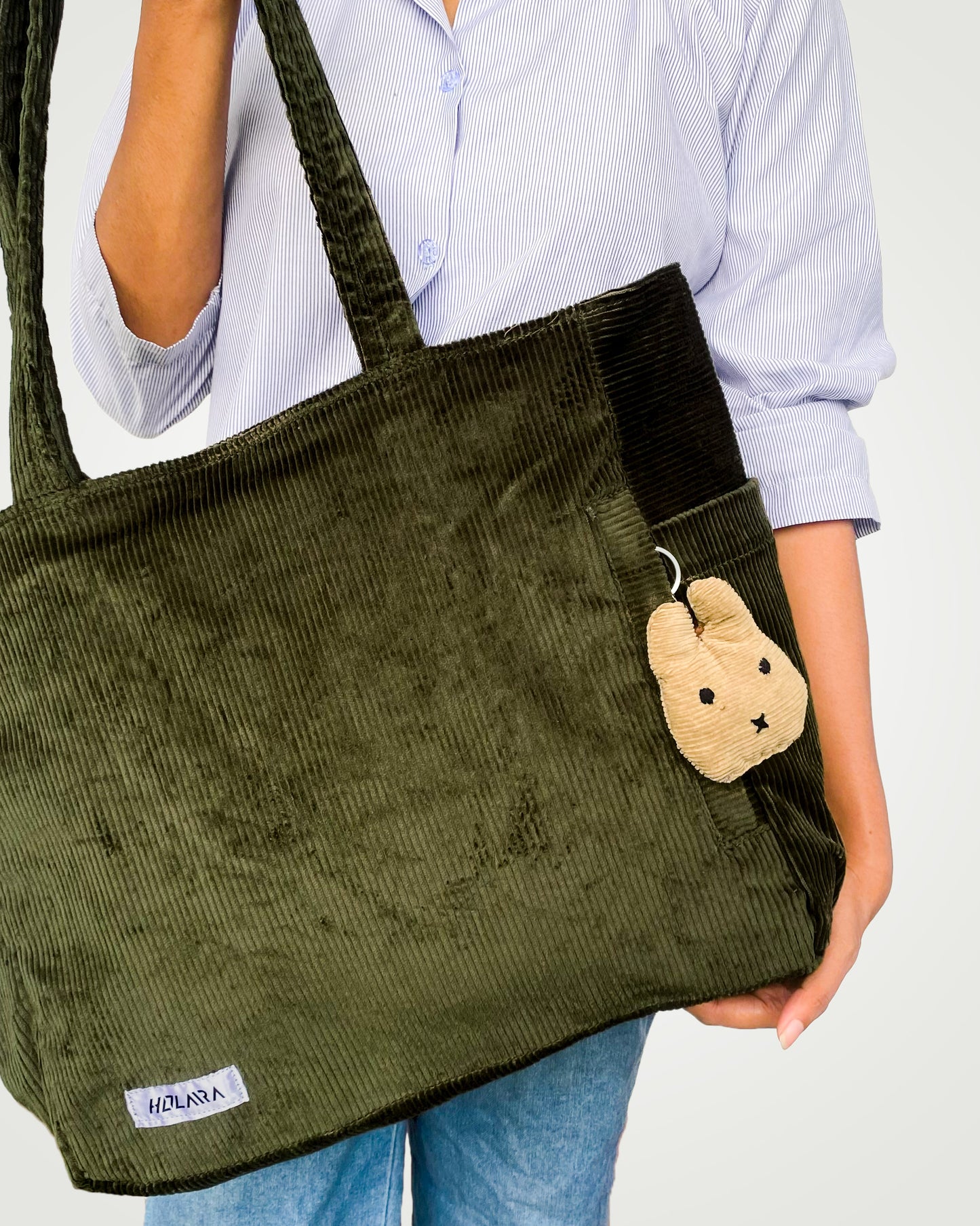 Holaara Lily Organized Tote Bag - Army Green