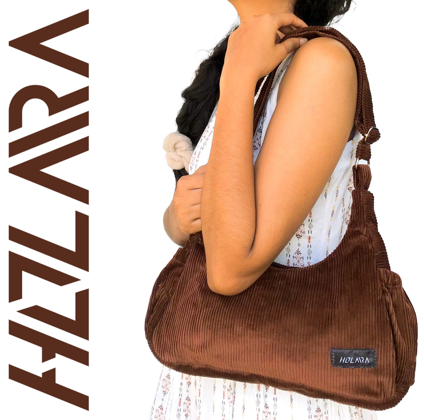 Corduroy City Bag - Coffee Brown