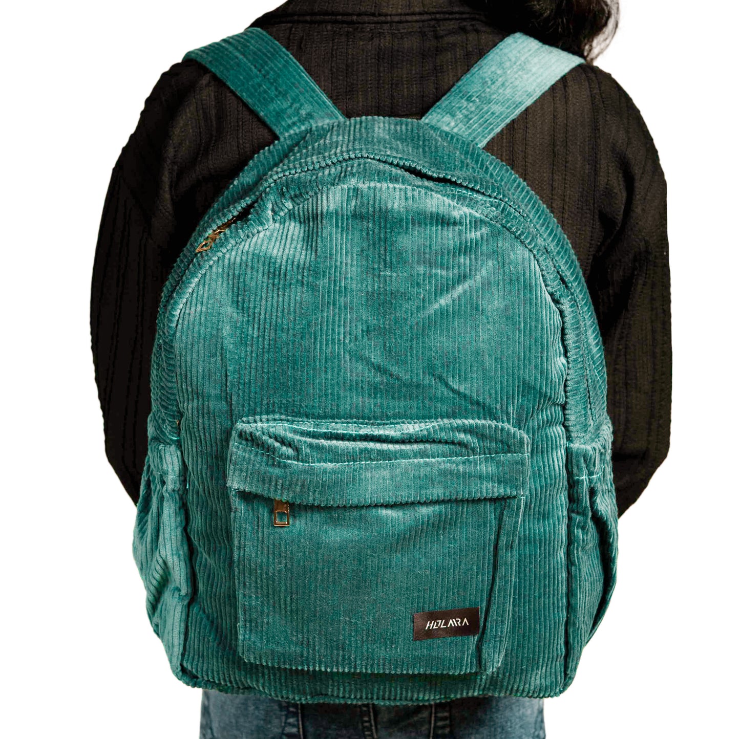Corduroy Organized Backpack - Peacock Blue
