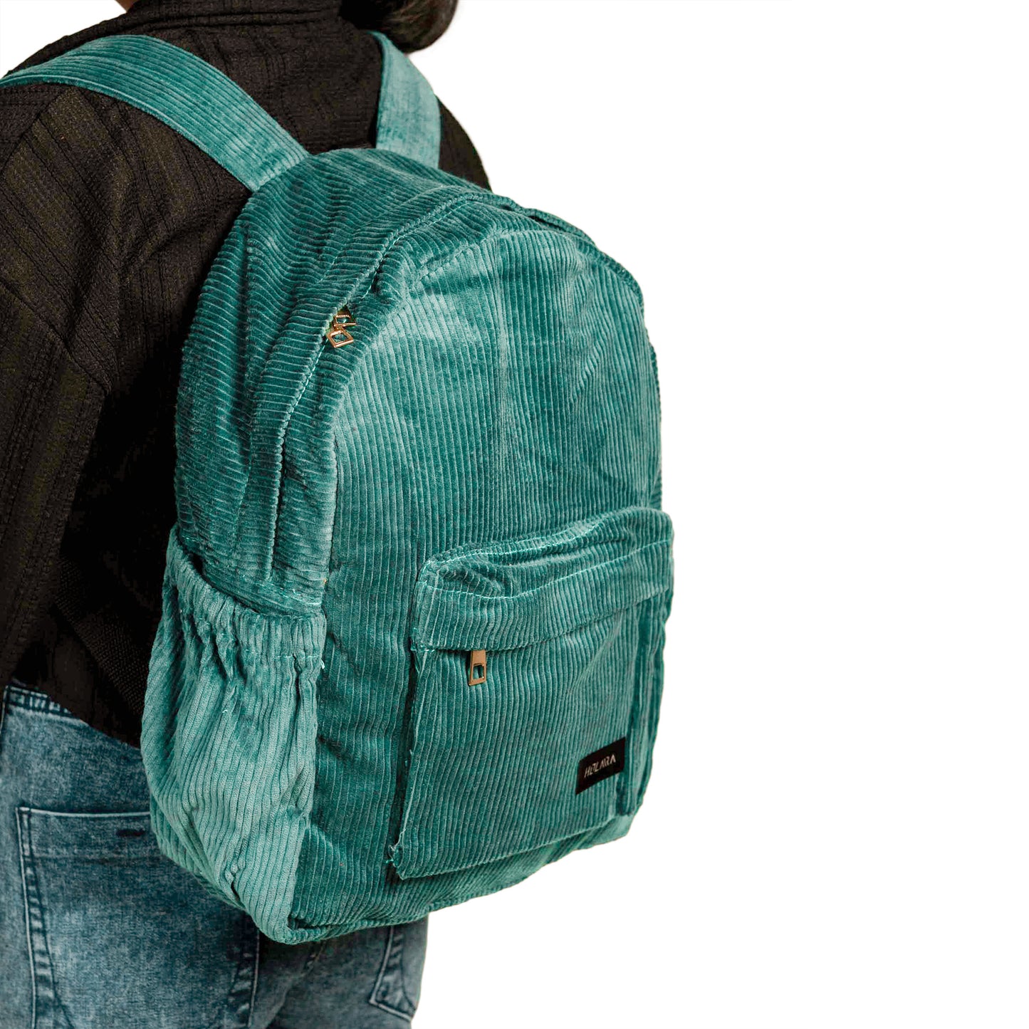 Corduroy Organized Backpack - Peacock Blue
