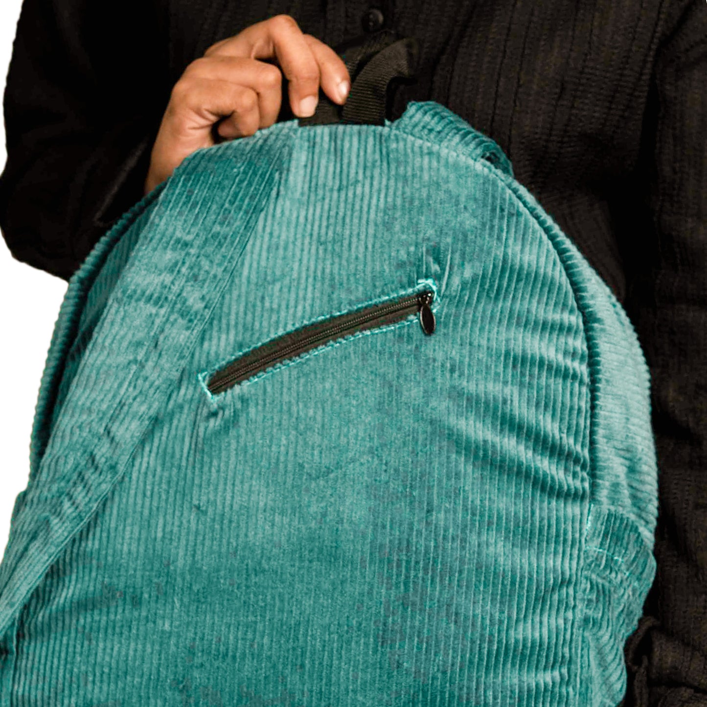 Corduroy Organized Backpack - Peacock Blue