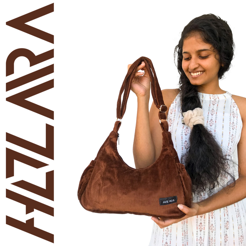 Corduroy City Bag - Coffee Brown