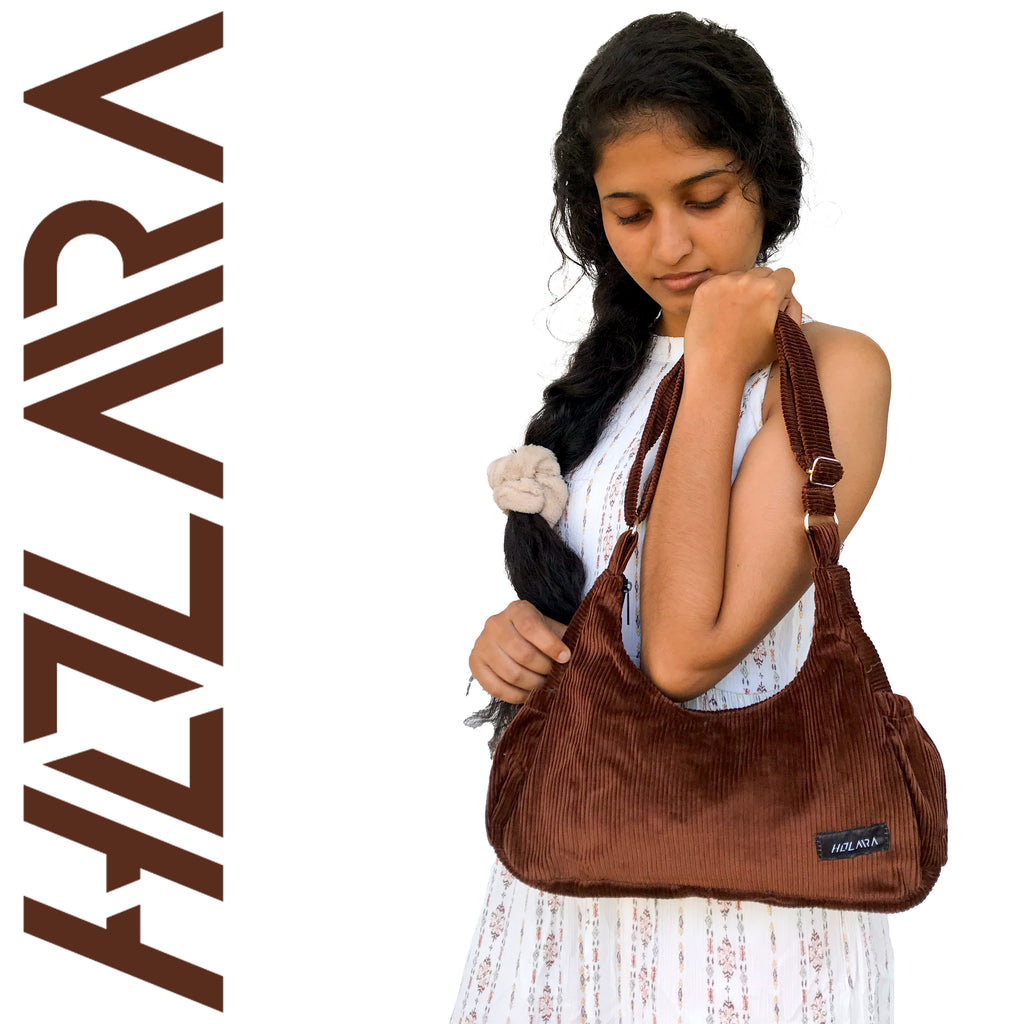 Corduroy City Bag - Coffee Brown