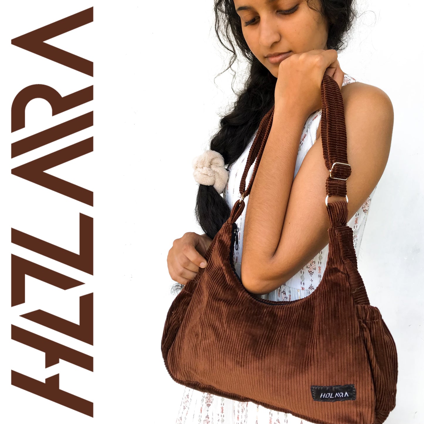 Corduroy City Bag - Coffe Brown