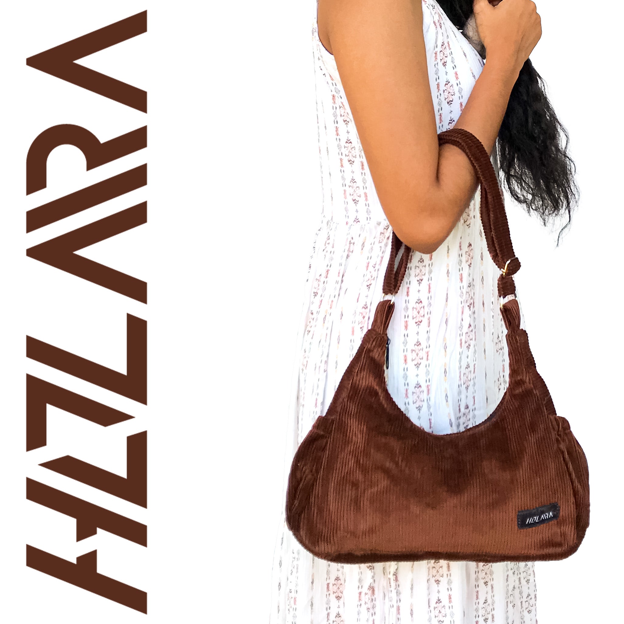 Corduroy City Bag - Coffee Brown