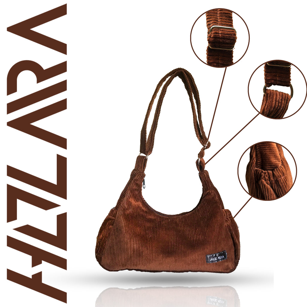 Corduroy City Bag - Coffee Brown