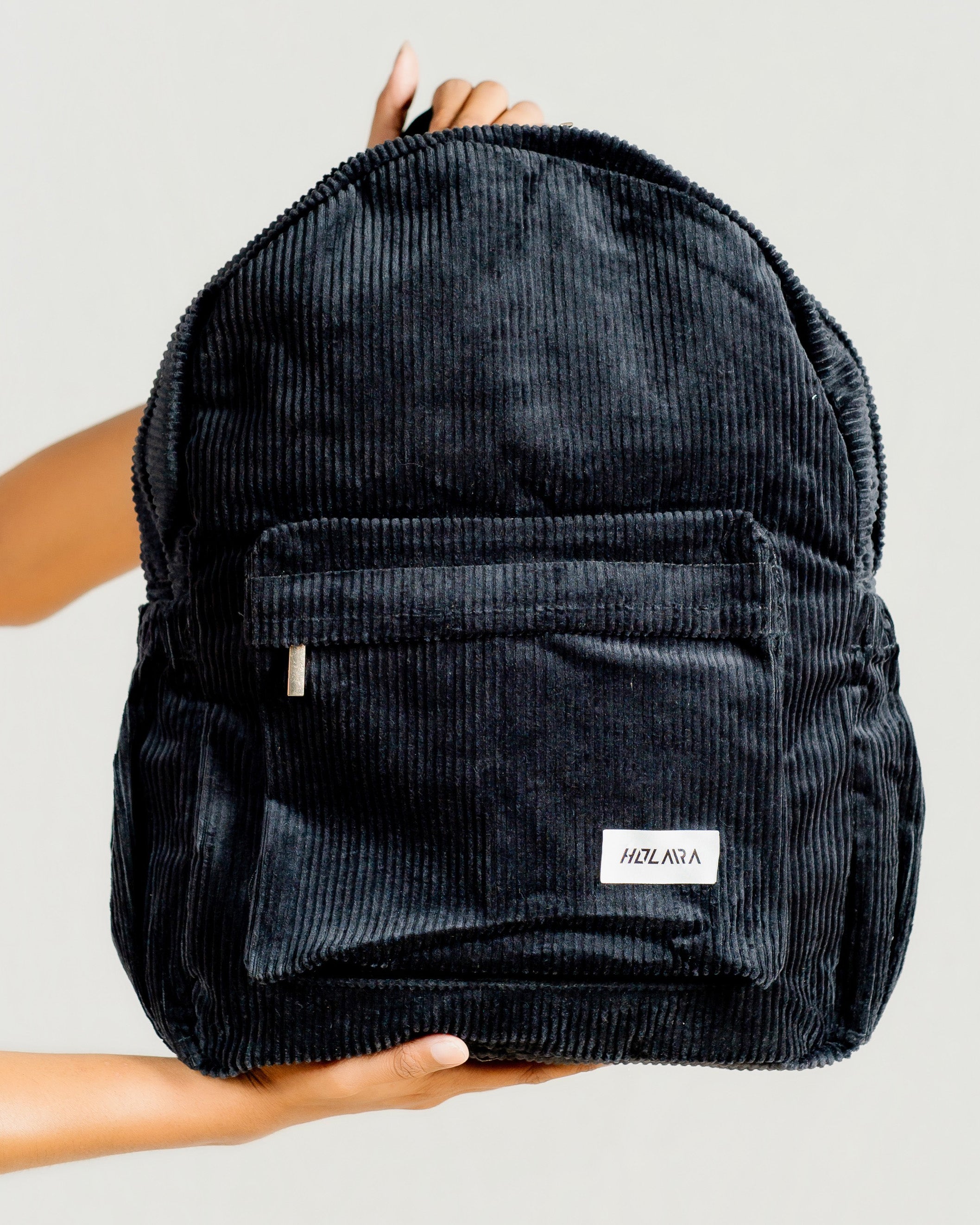 Corduroy Organized Backpack - Black – HOLAARA
