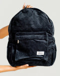 Corduroy Organized Backpack - Black